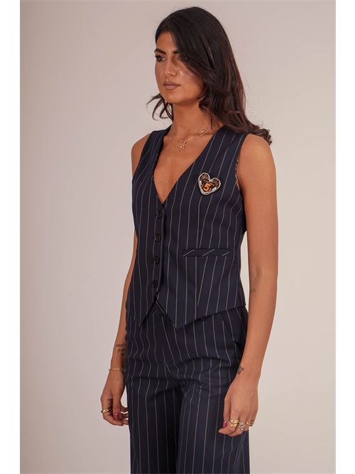 Gilet gessato Il The' Delle 5 | RICHARD 65BLU